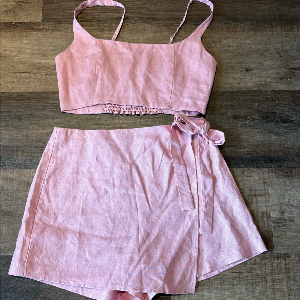 Reformation Pink Women's Skirt Set size 4
